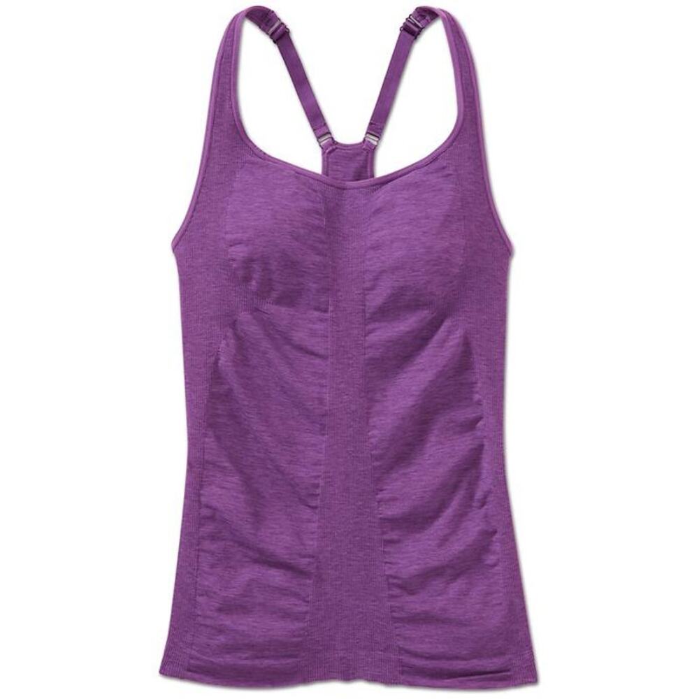 Athleta Tempo Seamless Tank Top Racerback Athletic Prince Purple Heather Small